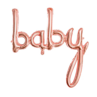 Balon foliowy  Baby; 73,5x75,5cm - różowe złoto