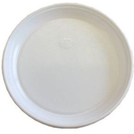 Talerz plast. 1-dz. 22cm PP  op.100 szt. (12/k)  10g  REUSE