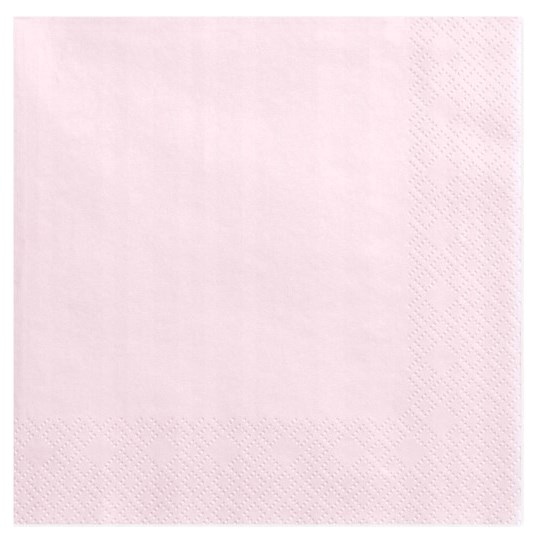 Serwetki 33x33cm  skł. 3-warst.  op.20 szt. pudrowy róż  SLCO003700