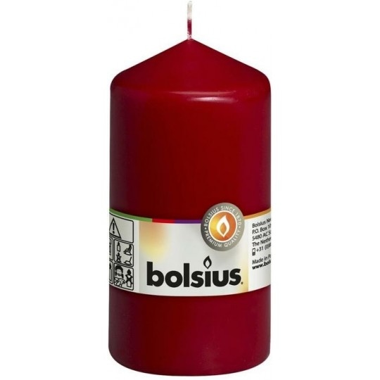 Świeca walec  68/130 bordowa **