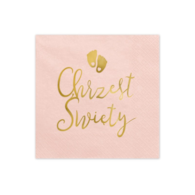 Serwetki - Chrzest święty  33x33cm  op.12 szt.  jasno różowe