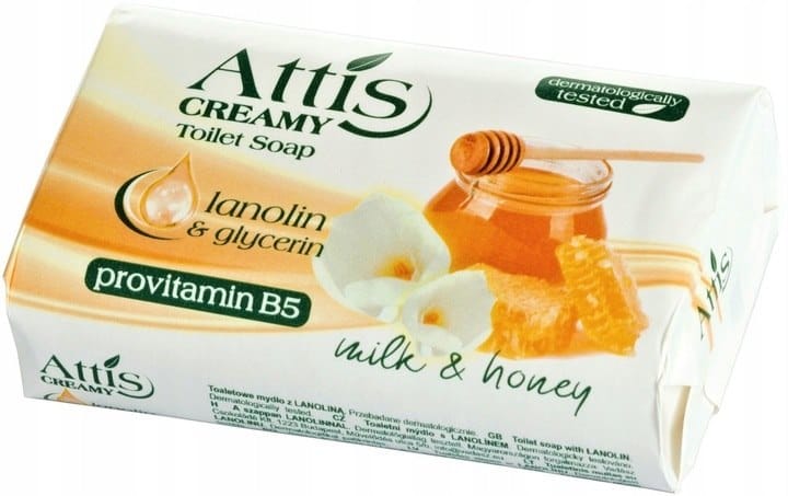 Mydło kostka  Attis; Milk & Honey 100g   (kart.60)