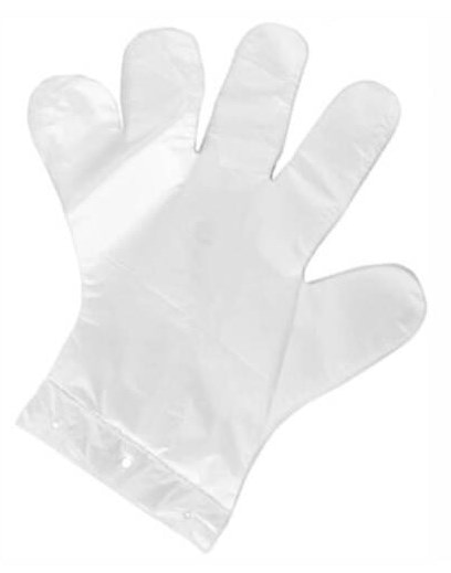 Rękawice foliowe HDPE  op.100 szt. (100)  L   na zawieszce *PL*