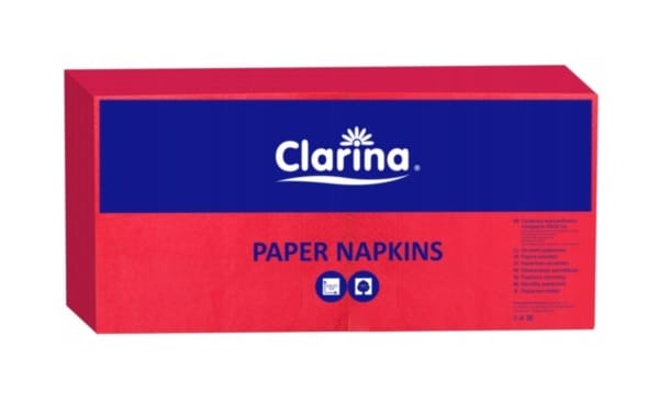 Serwetki 33x33cm  skł. 2-warst.  op.250 szt. czerwona AKU5718