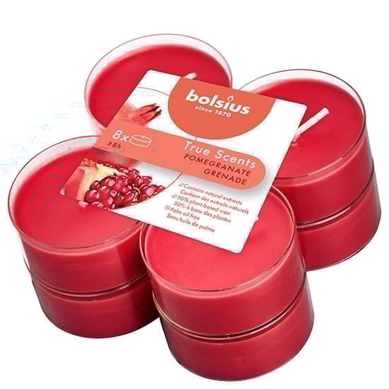 Świeczki-podgrzewacze zapachowe  op.8 szt. maxi  granat; Bolsius