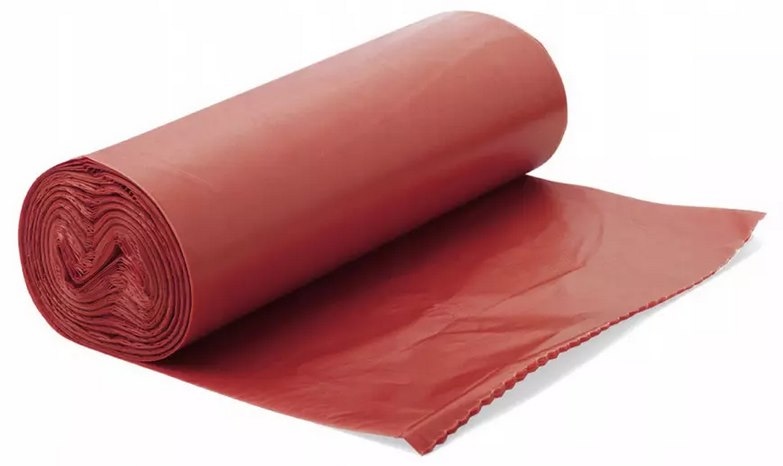 Worki na śmieci LD    60l  op.10 szt. czerwone