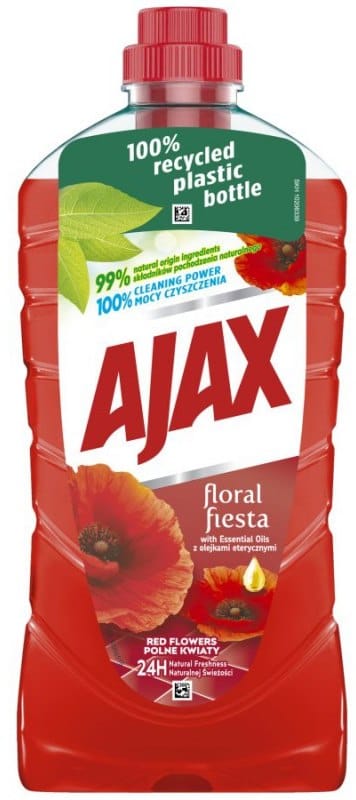 Płyn uniwersalny 1l  Ajax Floral Fiesta, Polne Kwiaty (czerwony)  (kart.12)