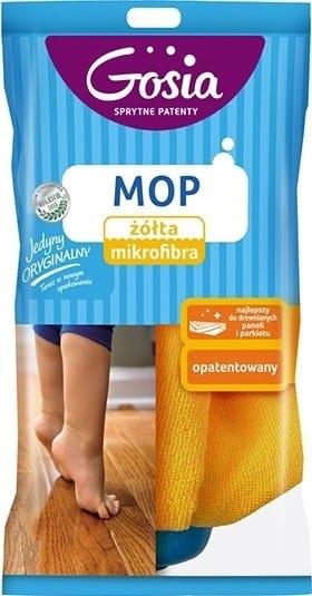 Mop mikrofibra zapas Gosia; żółty (klosz)     kart-6szt ++