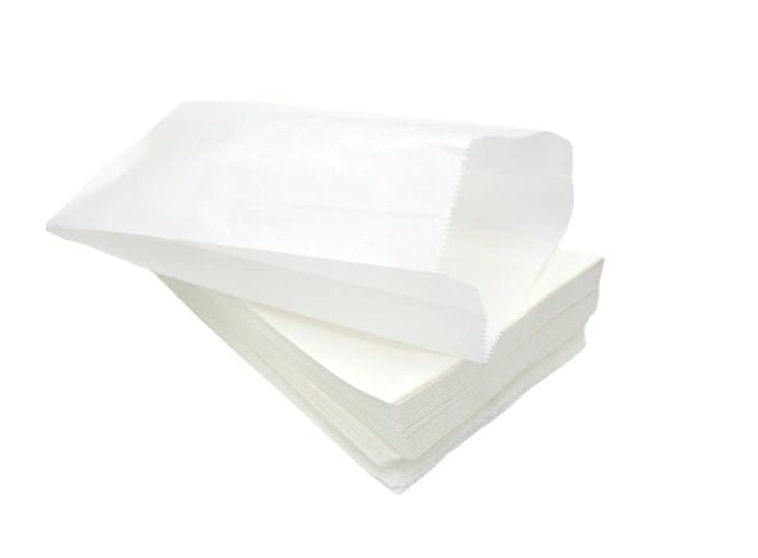 Torby fałdowe białe 15x6x25cm  op.1000 szt.       M