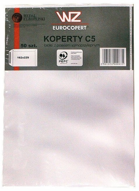 Koperta biała  C5 HK  op.50 szt.