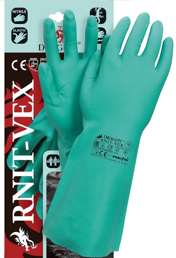 RĘKAWICE GOSPOD. L   Rnit-Vex  9 nitryl ziel.