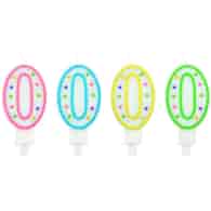 Świeczki cyfry - z kropeczkami  0 