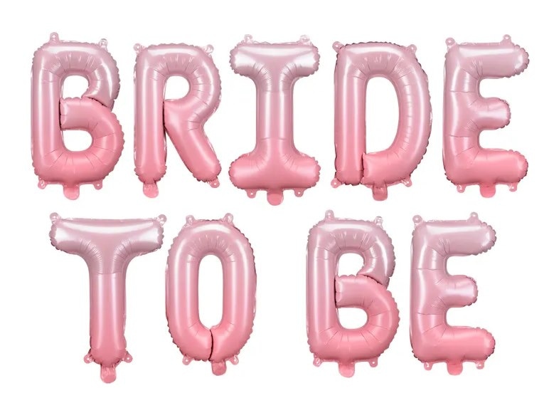 Balon foliowy  Bride To Be; 350x45cm - różowy