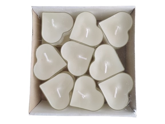 Świeczki - podgrzewacz serca  op.18 szt. kremowe **