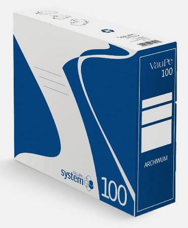 Pudło archiw.  Vaupe 100mm - 435/03 niebieskie