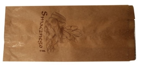 Torby fałdowe szare 13x7x34cm  op.1000 szt.  1-kol.nadruk TS-2S